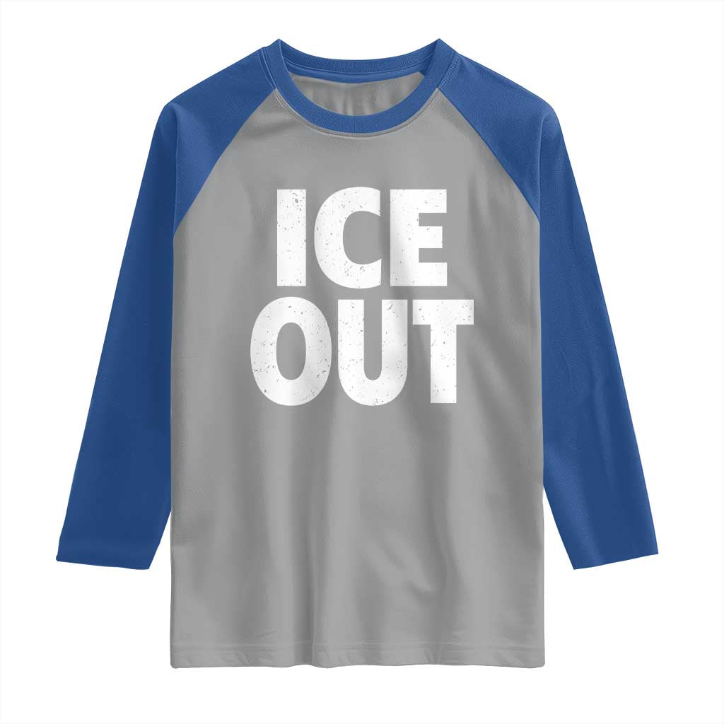 Ice Out Raglan Shirt Abolish Ice Protest Statement