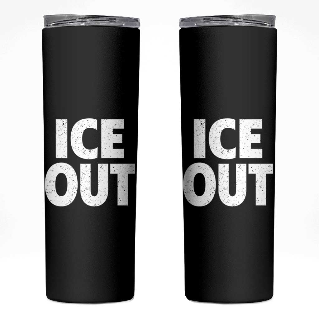 Ice Out Skinny Tumbler Abolish Ice Protest Statement