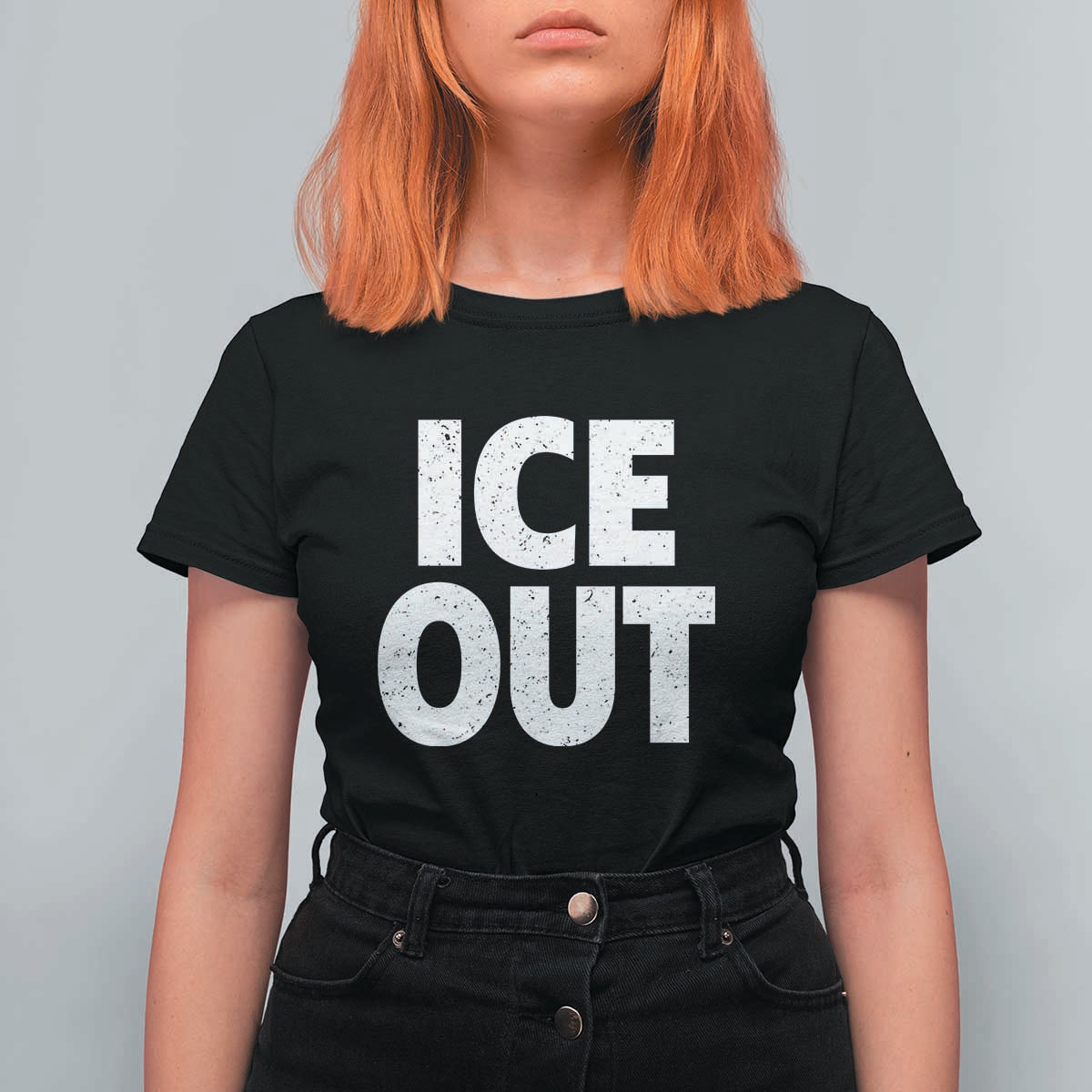 Ice Out T Shirt For Women Abolish Ice Protest Statement