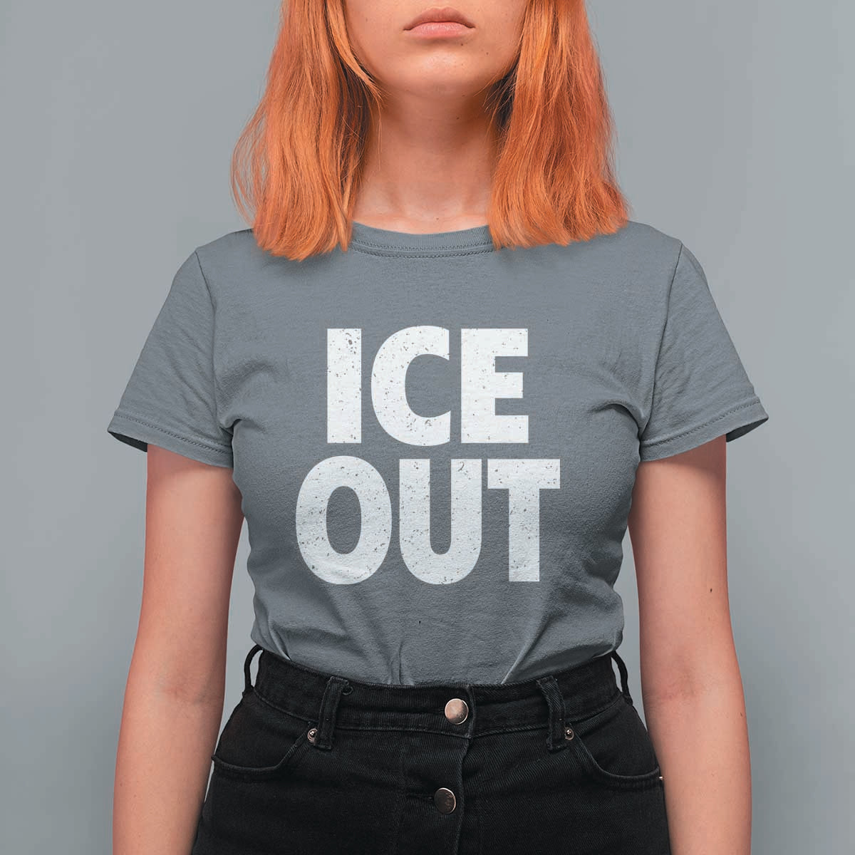 Ice Out T Shirt For Women Abolish Ice Protest Statement