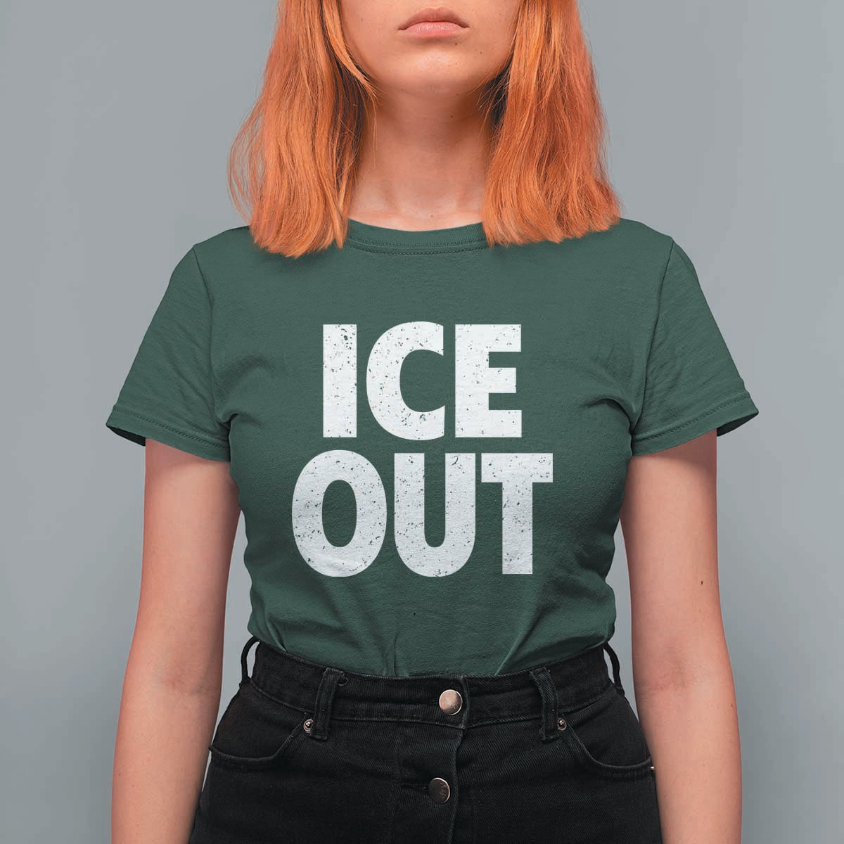 Ice Out T Shirt For Women Abolish Ice Protest Statement
