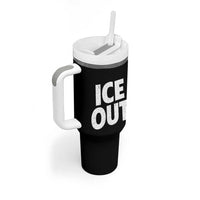 Ice Out Tumbler With Handle Abolish Ice Protest Statement