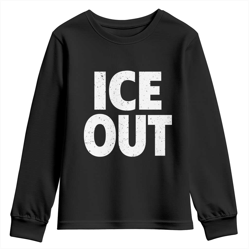 Ice Out Youth Sweatshirt Abolish Ice Protest Statement