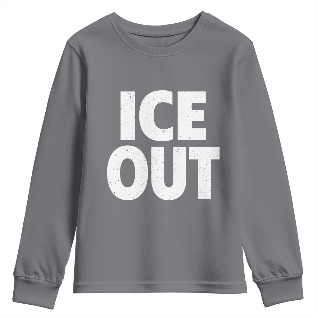 Ice Out Youth Sweatshirt Abolish Ice Protest Statement