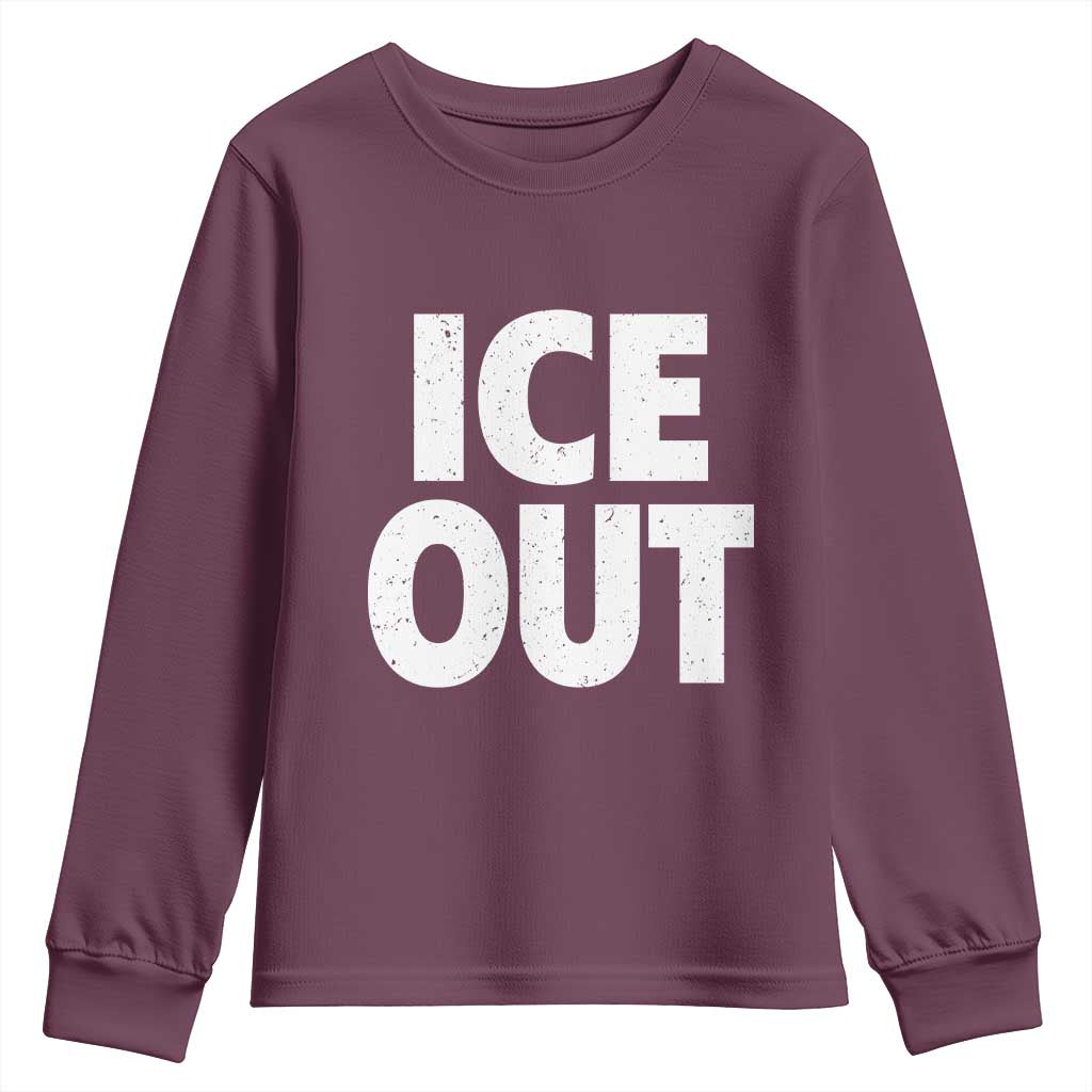 Ice Out Youth Sweatshirt Abolish Ice Protest Statement