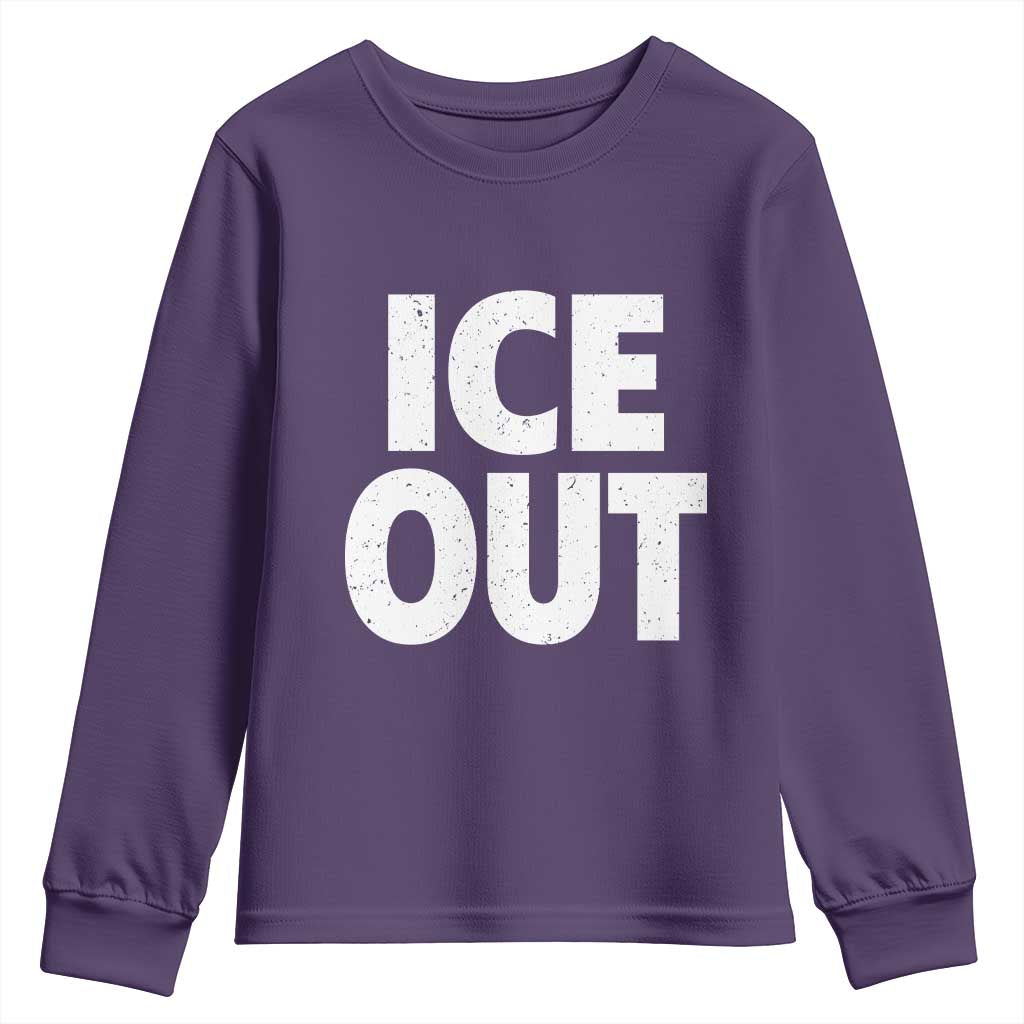 Ice Out Youth Sweatshirt Abolish Ice Protest Statement
