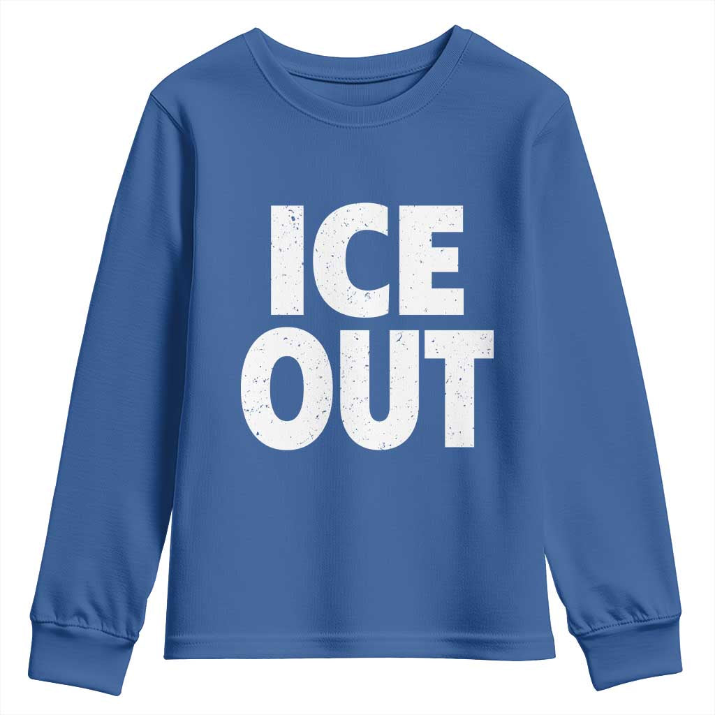 Ice Out Youth Sweatshirt Abolish Ice Protest Statement
