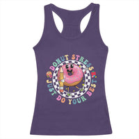 Funny Testing Day Teacher Racerback Tank Top Donut Stress Just Do Your Best