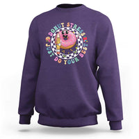 Funny Testing Day Teacher Sweatshirt Donut Stress Just Do Your Best