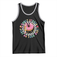 Funny Testing Day Teacher Tank Top Donut Stress Just Do Your Best