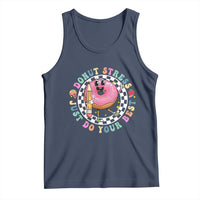 Funny Testing Day Teacher Tank Top Donut Stress Just Do Your Best