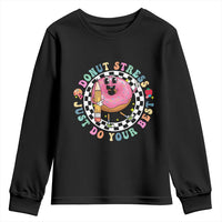 Funny Testing Day Teacher Youth Sweatshirt Donut Stress Just Do Your Best