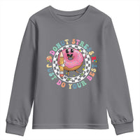 Funny Testing Day Teacher Youth Sweatshirt Donut Stress Just Do Your Best