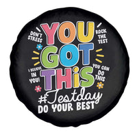 Funny Test Day You Got This Do Your Best Spare Tire Cover Colorful Flowers