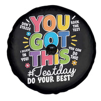 Funny Test Day You Got This Do Your Best Spare Tire Cover Colorful Flowers