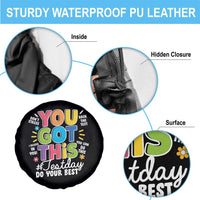 Funny Test Day You Got This Do Your Best Spare Tire Cover Colorful Flowers