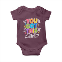 Funny Test Day You Got This Do Your Best Baby Onesie Colorful Flowers