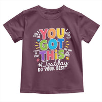 Funny Test Day You Got This Do Your Best Toddler T Shirt Colorful Flowers