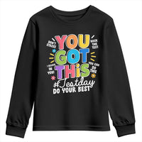 Funny Test Day You Got This Do Your Best Youth Sweatshirt Colorful Flowers
