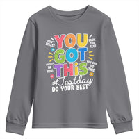 Funny Test Day You Got This Do Your Best Youth Sweatshirt Colorful Flowers