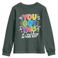 Funny Test Day You Got This Do Your Best Youth Sweatshirt Colorful Flowers