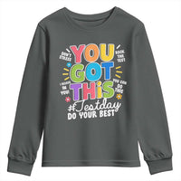 Funny Test Day You Got This Do Your Best Youth Sweatshirt Colorful Flowers
