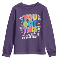 Funny Test Day You Got This Do Your Best Youth Sweatshirt Colorful Flowers