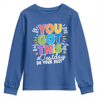 Funny Test Day You Got This Do Your Best Youth Sweatshirt Colorful Flowers