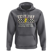 Funny Test Day You're Highkey Staying This Test Hoodie Teacher Pencil Lightning Bolt