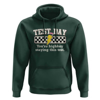 Funny Test Day You're Highkey Staying This Test Hoodie Teacher Pencil Lightning Bolt