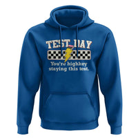 Funny Test Day You're Highkey Staying This Test Hoodie Teacher Pencil Lightning Bolt