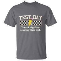 Funny Test Day You're Highkey Staying This Test T Shirt Teacher Pencil Lightning Bolt