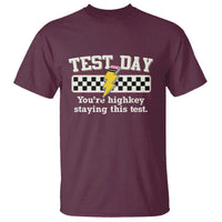 Funny Test Day You're Highkey Staying This Test T Shirt Teacher Pencil Lightning Bolt