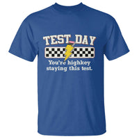 Funny Test Day You're Highkey Staying This Test T Shirt Teacher Pencil Lightning Bolt