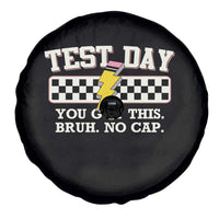 Funny Test Day You Got This Bruh No Cap Spare Tire Cover Teacher Pencil Lightning Bolt