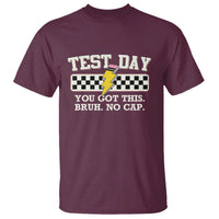 Funny Test Day You Got This Bruh No Cap T Shirt Teacher Pencil Lightning Bolt
