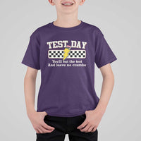 Funny Test Day You'll Eat The Test And Leave No Crumbs T Shirt For Kid Teacher Pencil Lightning Bolt
