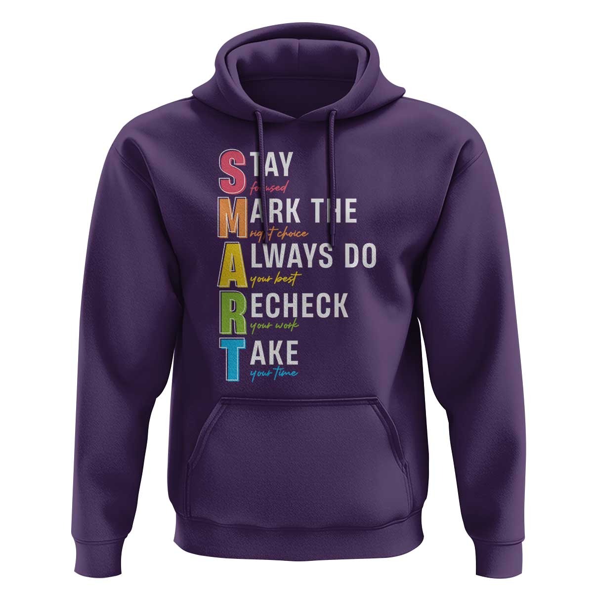 SMART Stay Focused Mark The Right Choice Hoodie Test Day Teacher