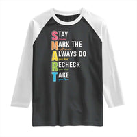 SMART Stay Focused Mark The Right Choice Raglan Shirt Test Day Teacher