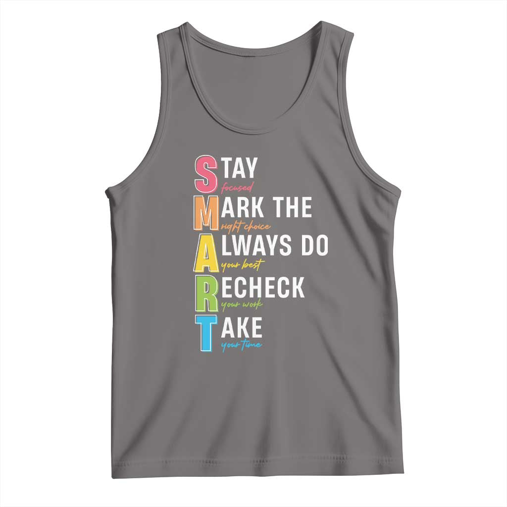 SMART Stay Focused Mark The Right Choice Tank Top Test Day Teacher