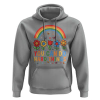 Funny You Can Do Hard Things Hoodie Motivational Quote Flowers Rainbow