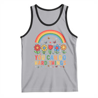 Funny You Can Do Hard Things Tank Top Motivational Quote Flowers Rainbow