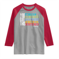 Funny Test Day You Got This Raglan Shirt Don't Stress Rock The Test Teacher Testing Day