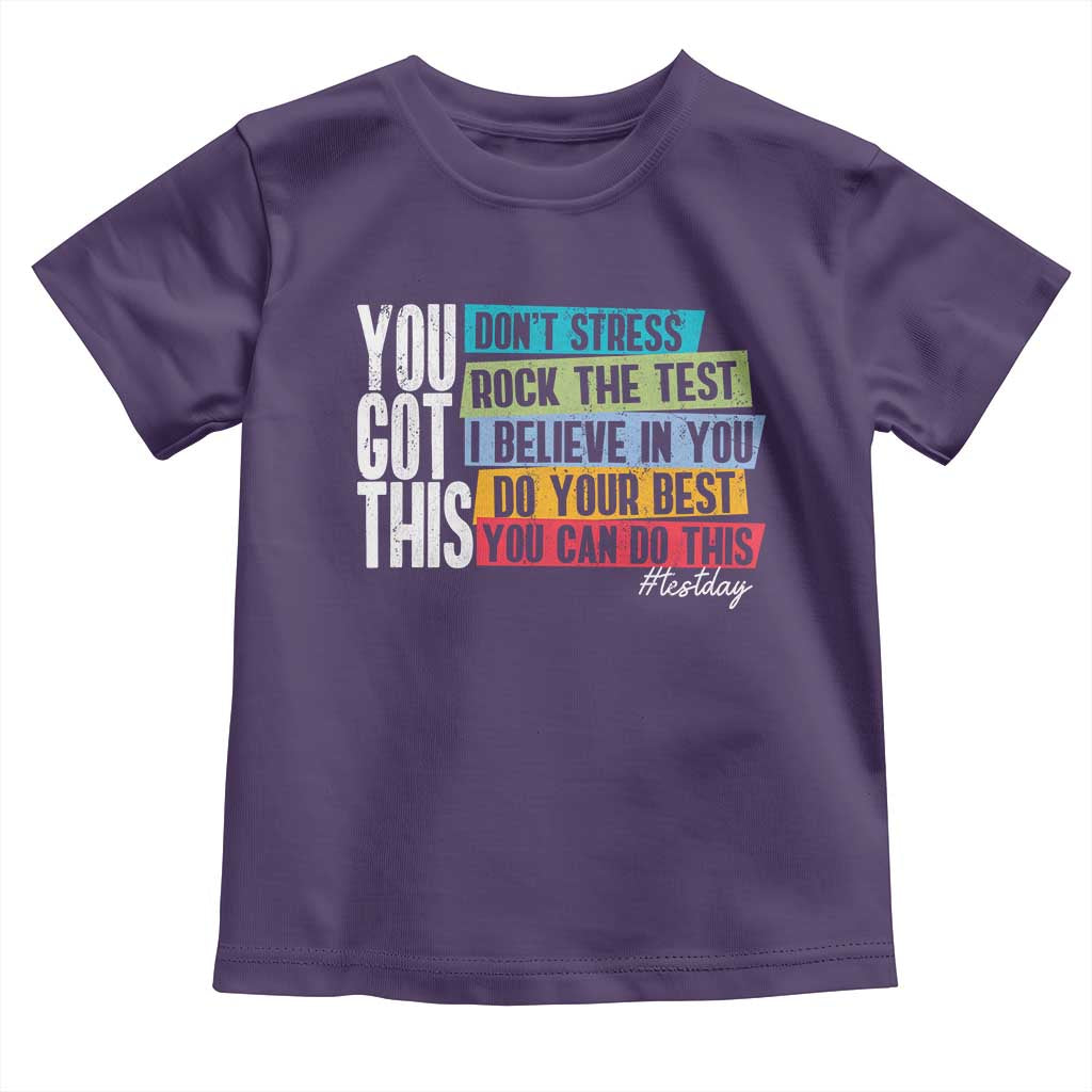 Funny Test Day You Got This Toddler T Shirt Don't Stress Rock The Test Teacher Testing Day