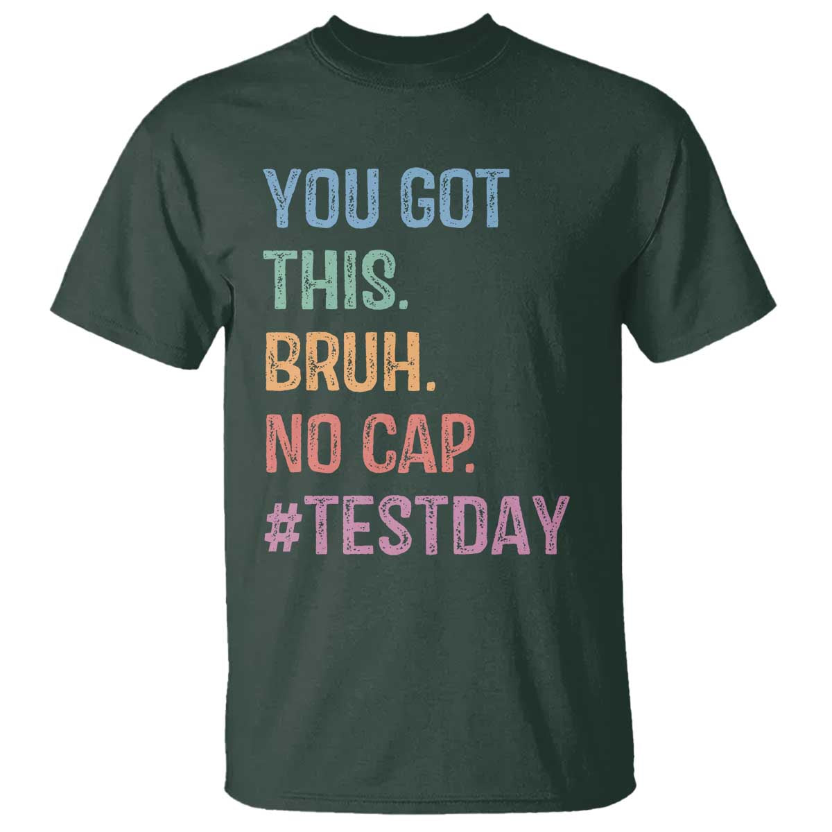 Funny Test Day You Got This Bruh No Cap T Shirt Testing Day Motivation