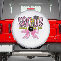 Funny Senior EST 2025 Graduation Spare Tire Cover Twenty Twenty Five Pink Bow