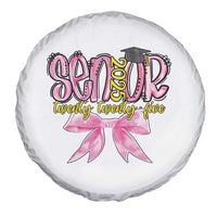 Funny Senior EST 2025 Graduation Spare Tire Cover Twenty Twenty Five Pink Bow