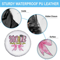 Funny Senior EST 2025 Graduation Spare Tire Cover Twenty Twenty Five Pink Bow