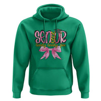 Funny Senior EST 2025 Graduation Hoodie Twenty Twenty Five Pink Bow