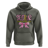 Funny Senior EST 2025 Graduation Hoodie Twenty Twenty Five Pink Bow